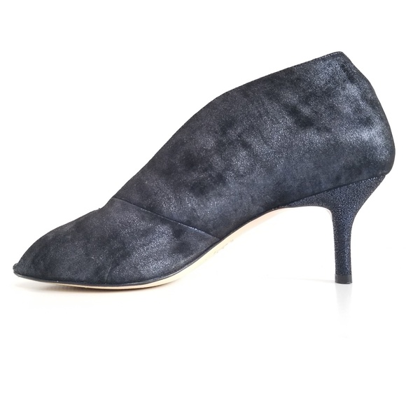 Amalfi by Rangoni Blue Black Dress Booties Heels - Picture 3 of 12